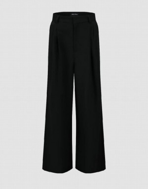 Urban Revivo Wide-Leg Women's Pants Black | FISDEVG-82