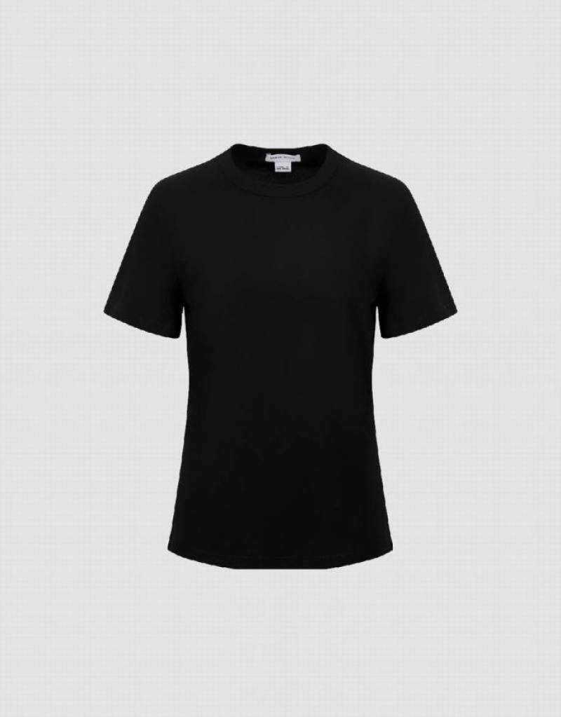 Urban Revivo Basic Crew Neck Women's T-Shirts Black | GUXPBYZ-92