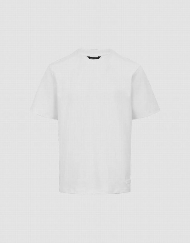 Urban Revivo Crew Neck Straight Men's T-Shirts White | YANLIQS-35