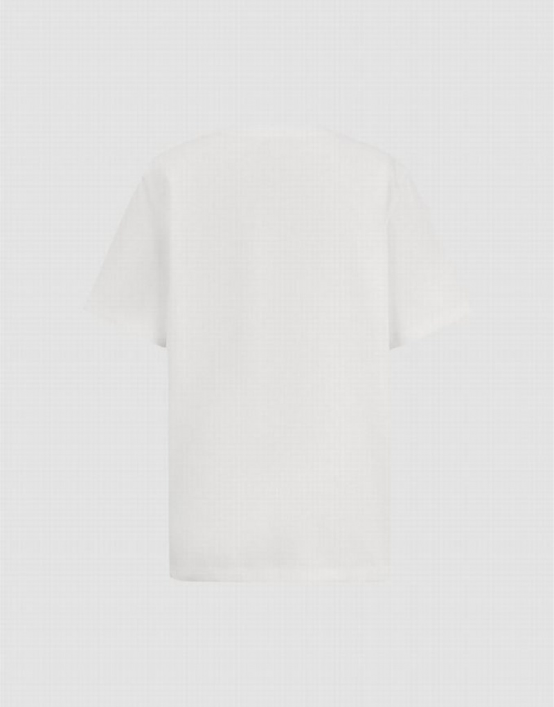 Urban Revivo Crew Neck Women's T-Shirts White | XDVCYJP-74