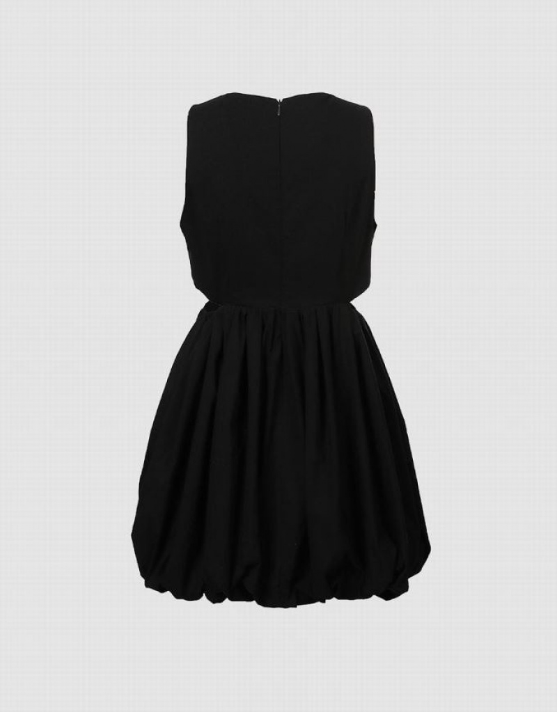 Urban Revivo Cut Out Detail Sleeveless Women's Casual Dress Black | KLQOJGS-93