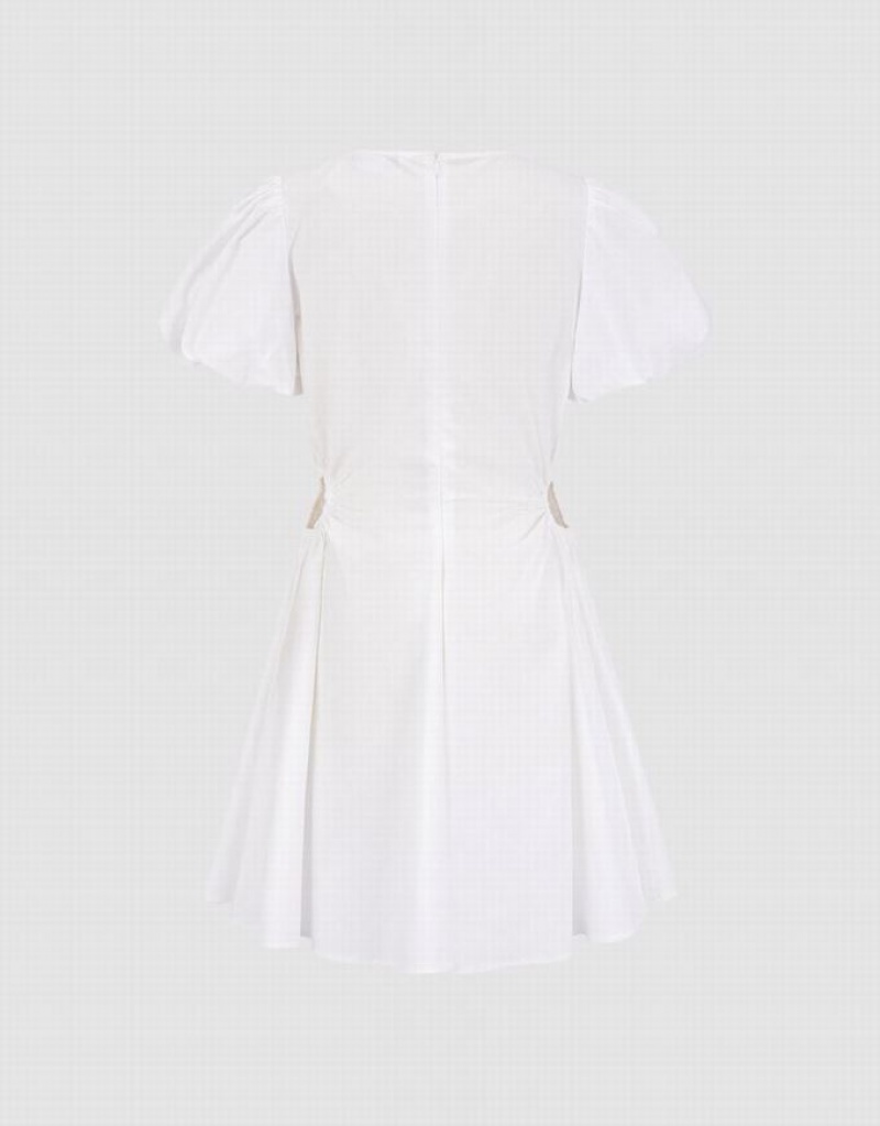 Urban Revivo Cut Out Women's Short Dress White | GYVRENP-36