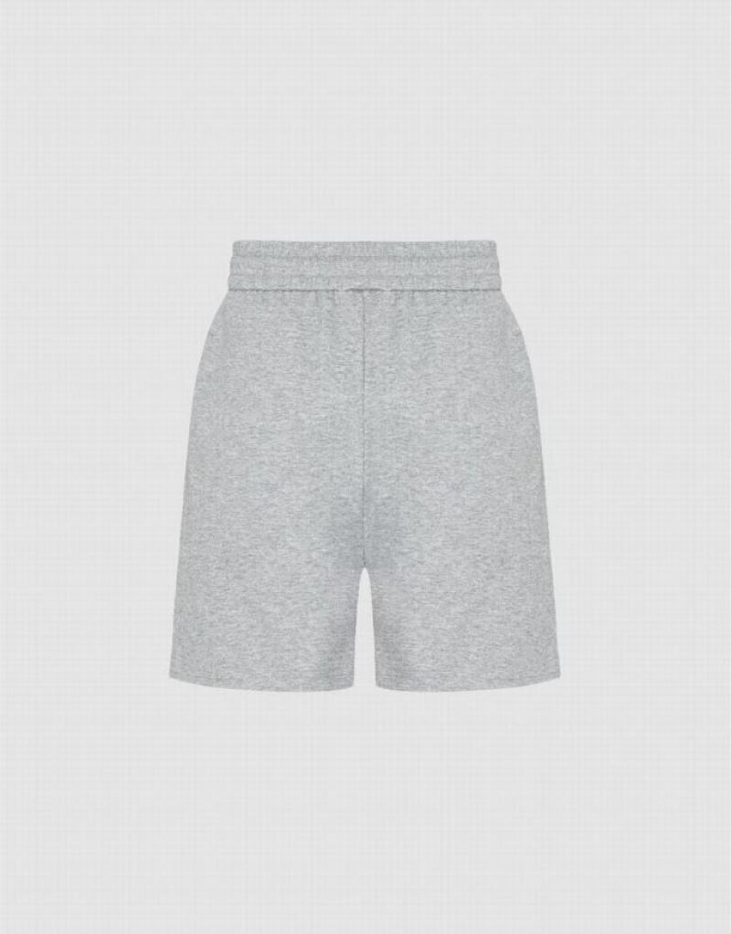 Urban Revivo Drawstring Waist Women's Shorts Light Grey | OJNVUYA-21