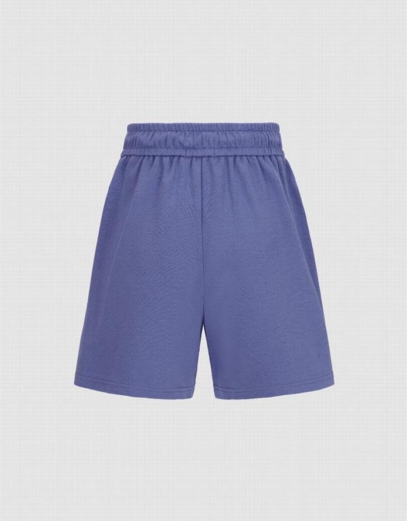 Urban Revivo Drawstring Waist Women's Shorts Blue | EASBZQL-76