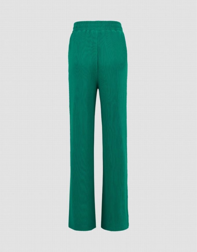 Urban Revivo Elastic Waist Straight Women's Pants Green | JTORYKB-37