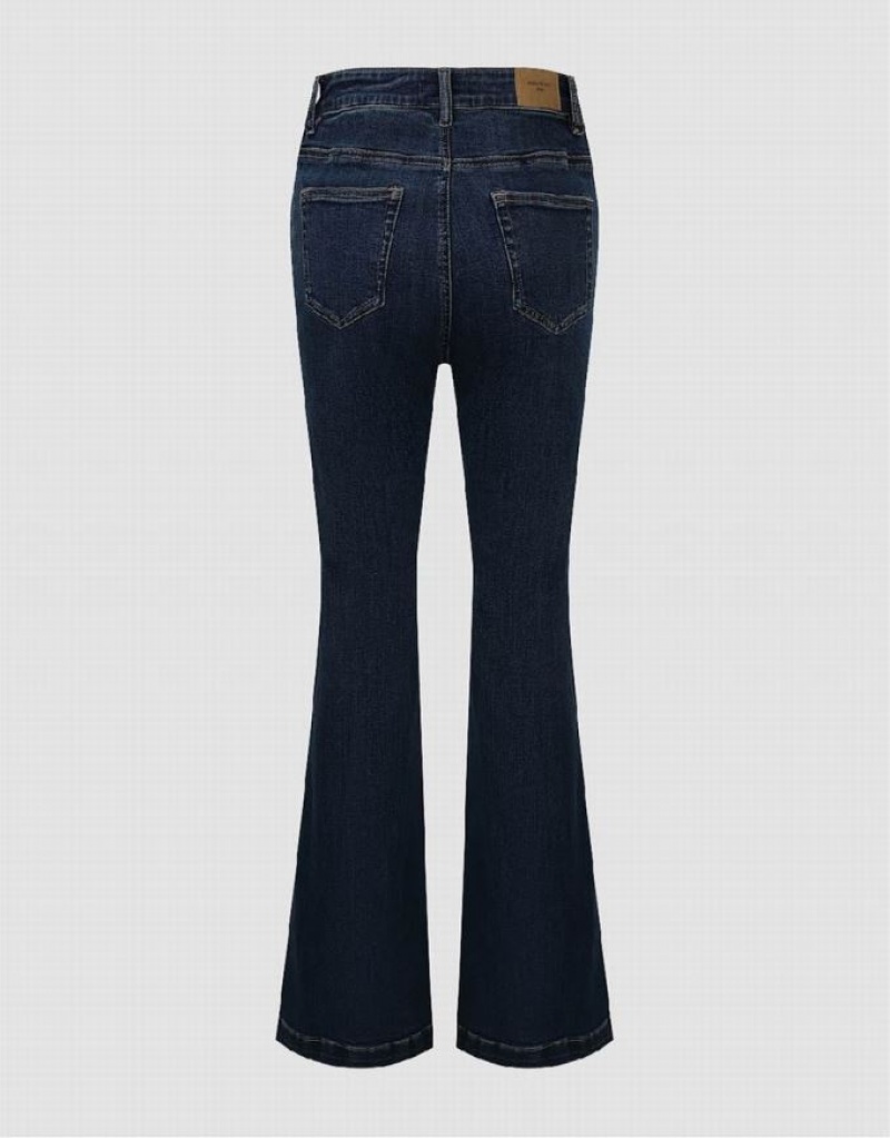 Urban Revivo Flare Women's Jeans Blue | TFPVOCE-15