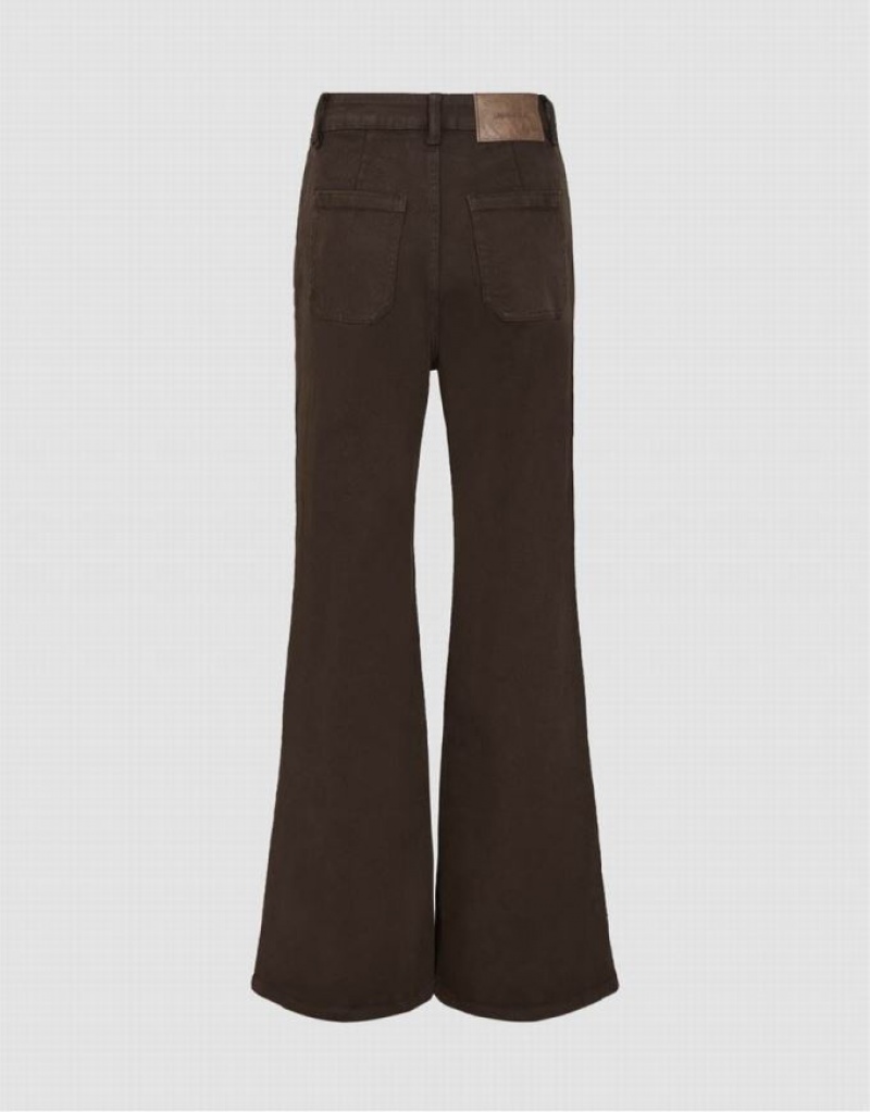 Urban Revivo Flare Women's Jeans Brown | FSVAXGQ-02