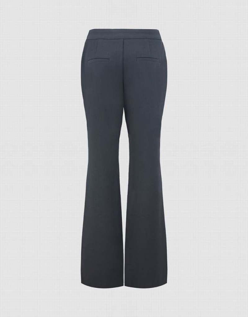 Urban Revivo Flare Women's Pants Dark Grey | DVCQPNX-02