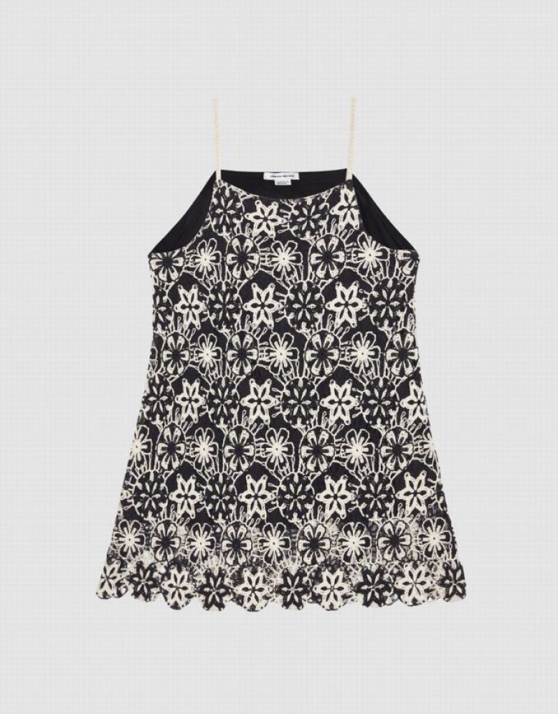 Urban Revivo Floral Cami Women's Knitted Dress Grey | ARELQON-74