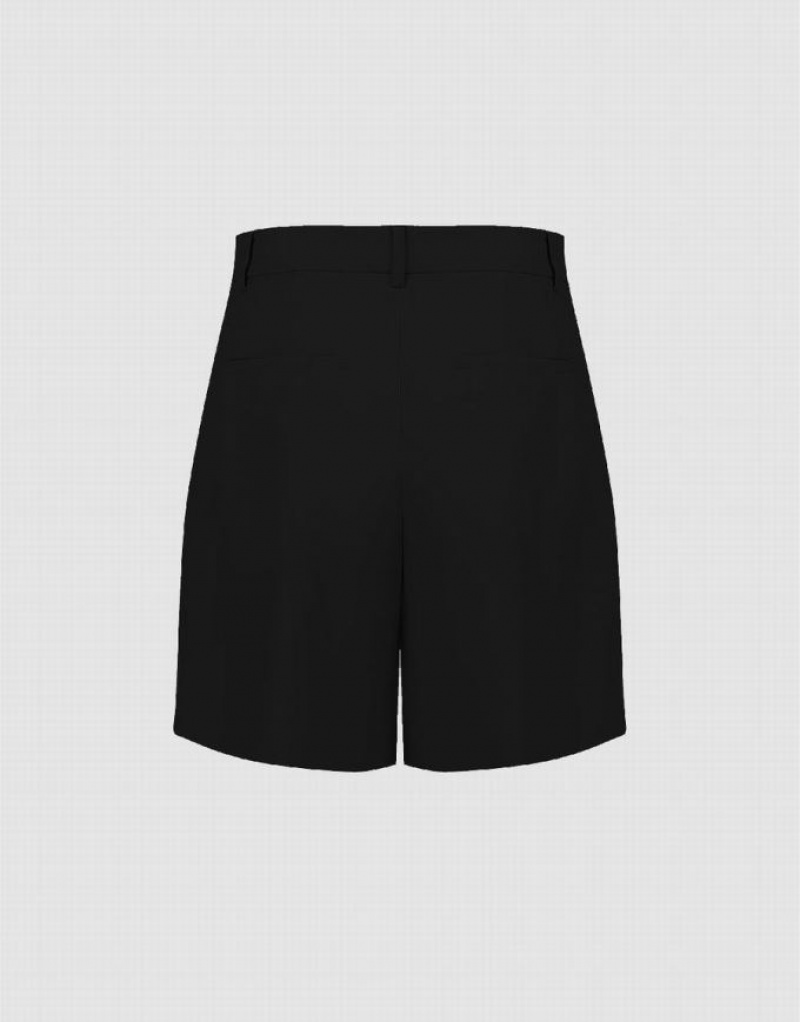 Urban Revivo Glamor Regular Women's Shorts Black | UEMYSOJ-94