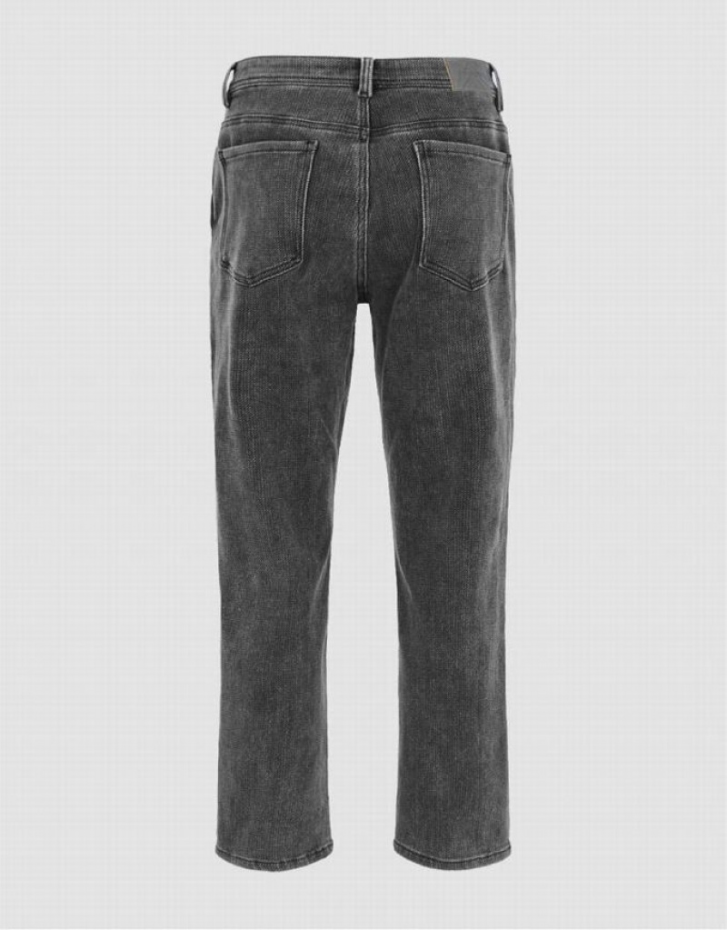 Urban Revivo Loose Carrot Fit Men's Jeans Grey | BDVMLOZ-16