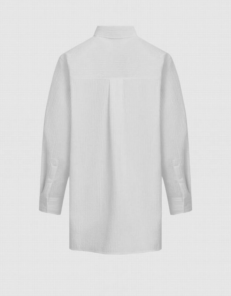 Urban Revivo Loose Straight Women's Shirts White | NGRWTUY-48