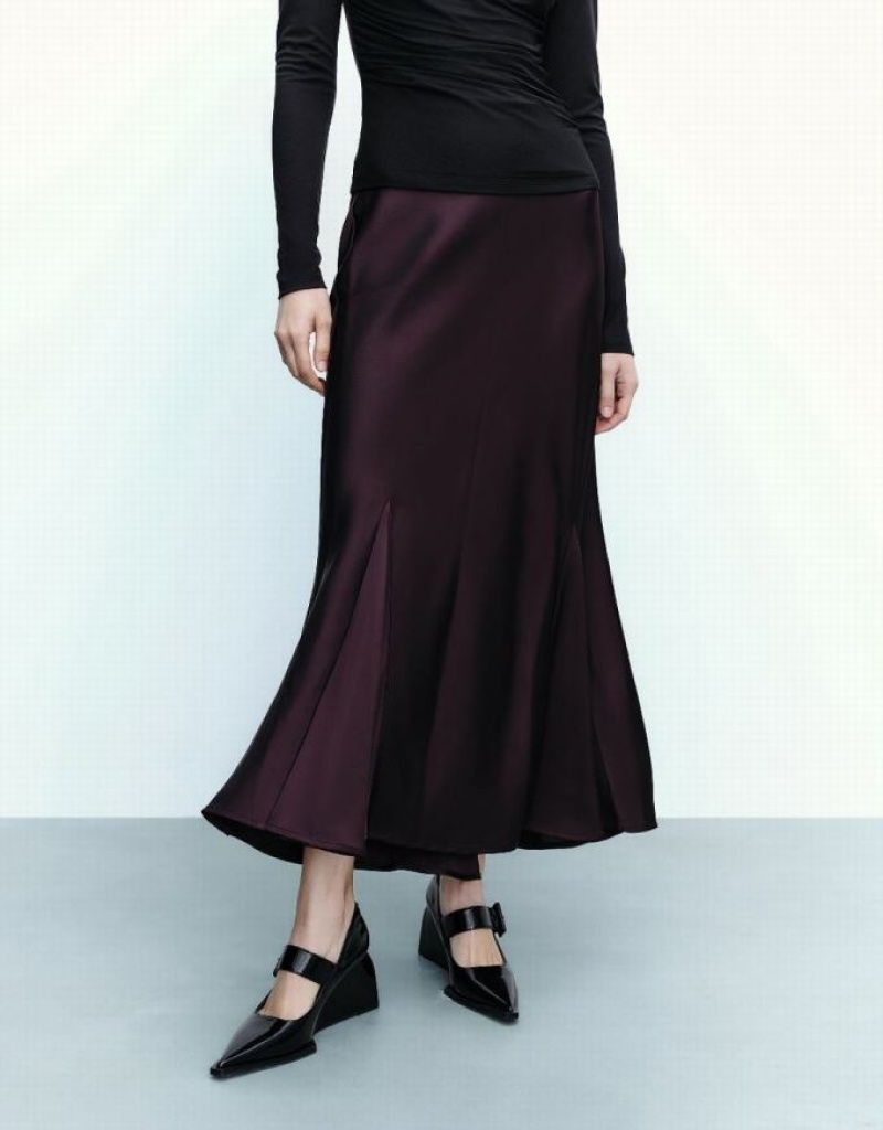 Urban Revivo Maxi Fishtail Women's Skirts Purple | ZVFXIGO-76