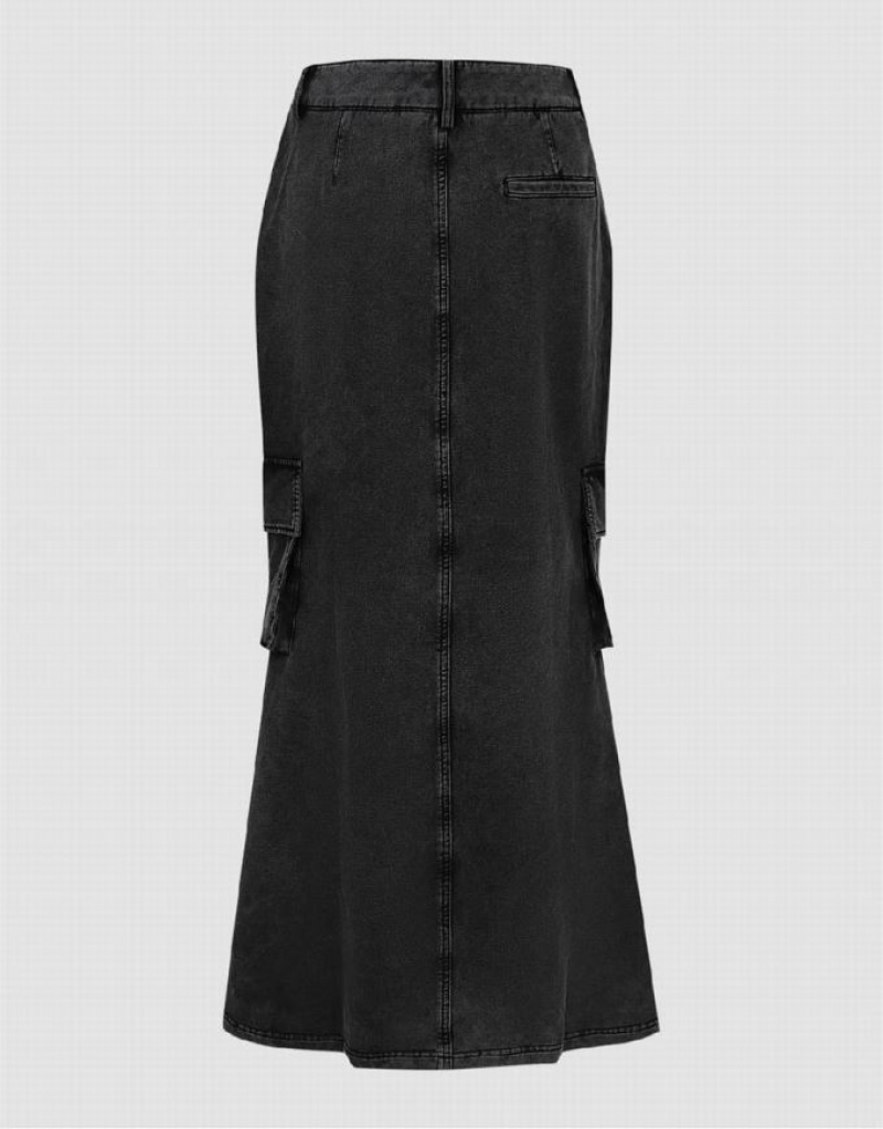 Urban Revivo Midi Fishtail Women's Skirts Black | TSZWMNY-08