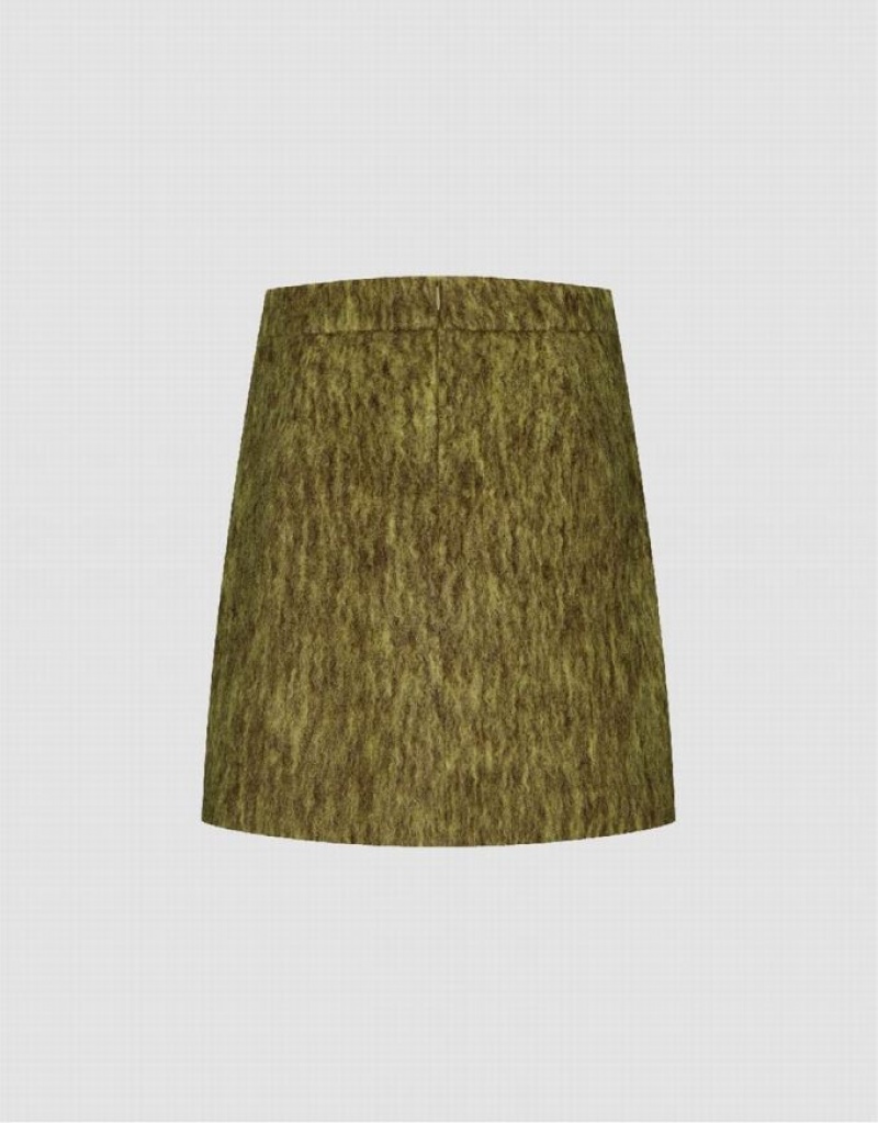 Urban Revivo Mini A-Line Women's Skirts Green | BINULZY-23