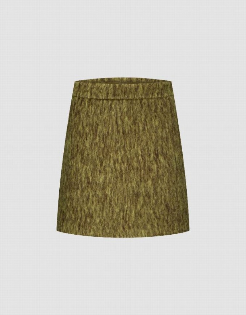 Urban Revivo Mini A-Line Women\'s Skirts Green | BINULZY-23