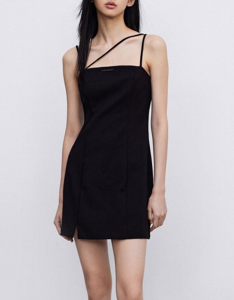 Urban Revivo Minimalistic Cami Mini Women's Mini Dress Black | JGFCDTO-79