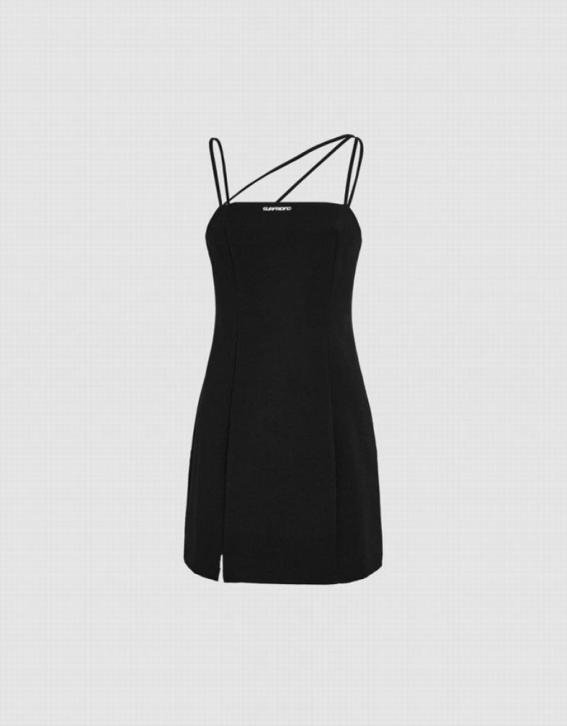 Urban Revivo Minimalistic Cami Mini Women\'s Mini Dress Black | JGFCDTO-79