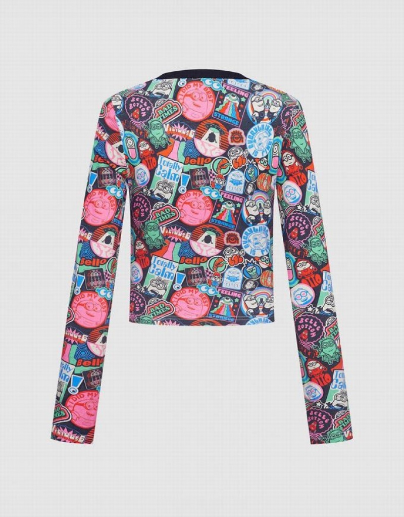 Urban Revivo Minions Long Sleeve Women's T-Shirts Multicolor | LDRZKEV-73