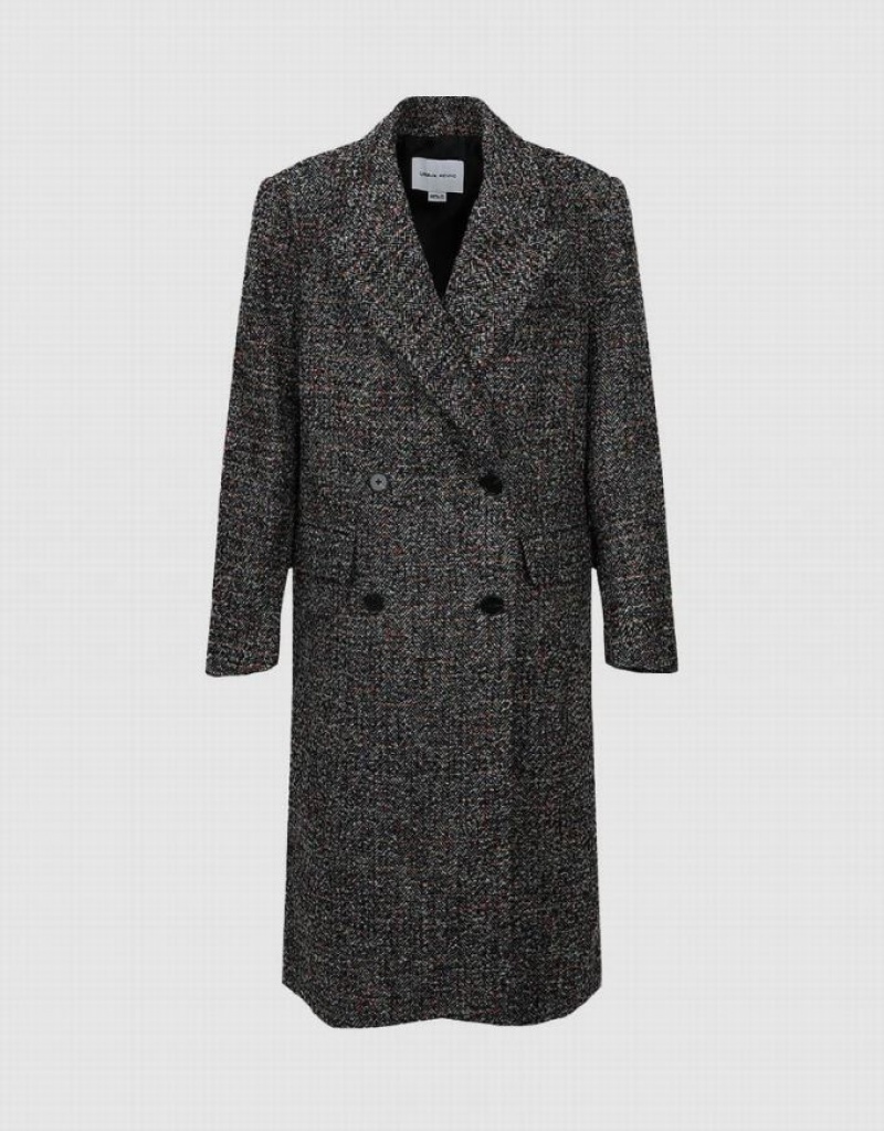 Urban Revivo Peak Lapel Straight Women's Coats Multicolor | UZQVRSA-92