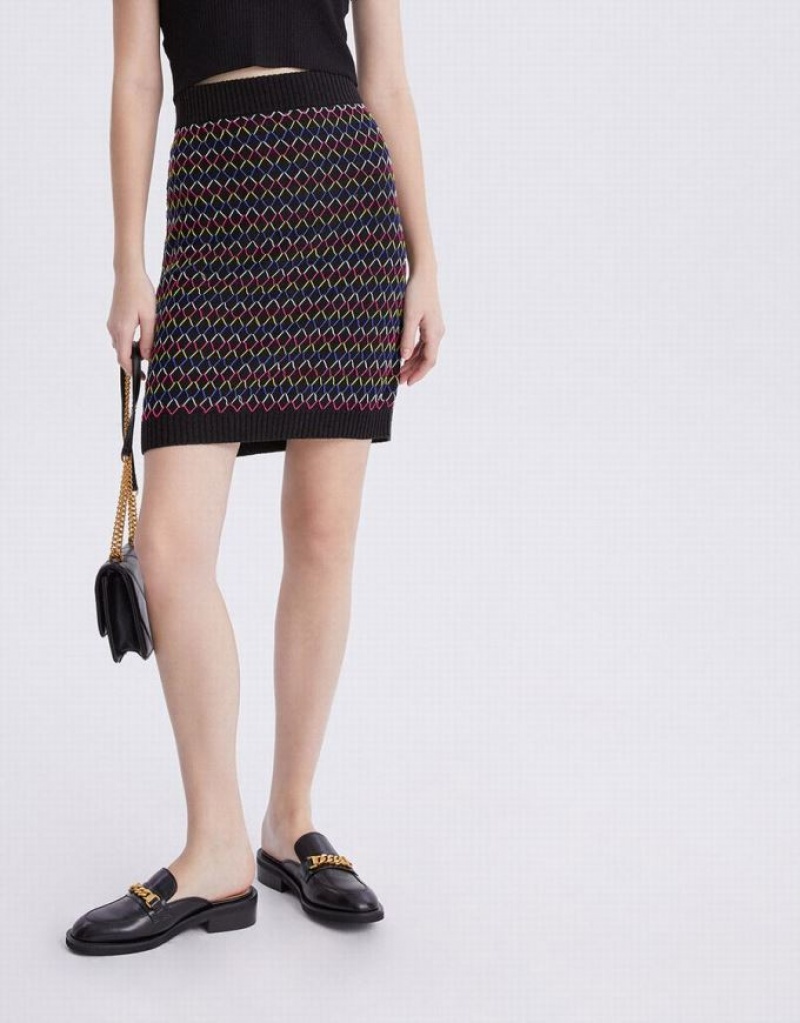 Urban Revivo Plaid Knitted Women's Skirts Multicolor | NUDXBZK-30