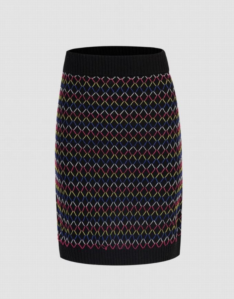 Urban Revivo Plaid Knitted Women\'s Skirts Multicolor | NUDXBZK-30