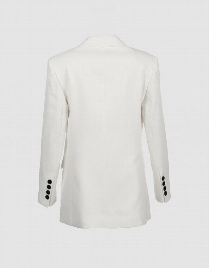 Urban Revivo Plain Double Breasted Women's Blazers White | EFWTCUL-29