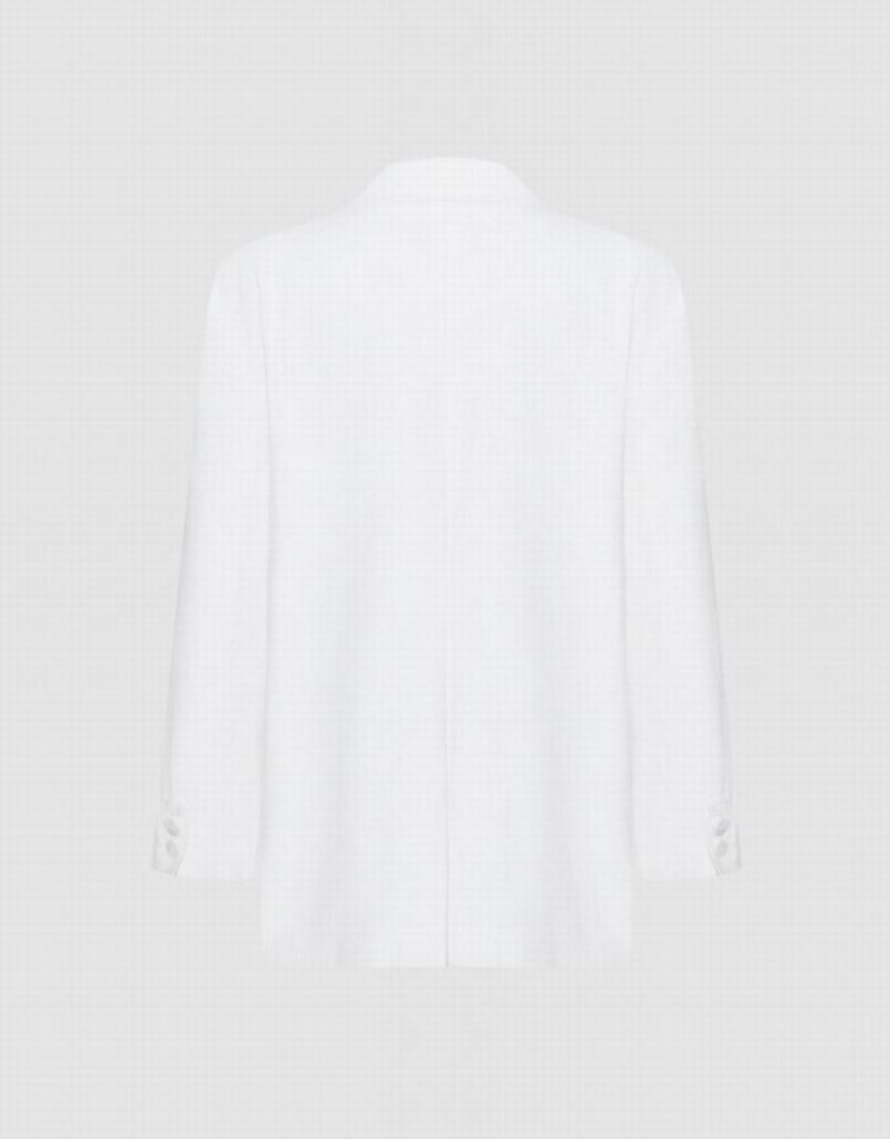 Urban Revivo Plain Single Breasted Women's Blazers White | BKCILWO-19