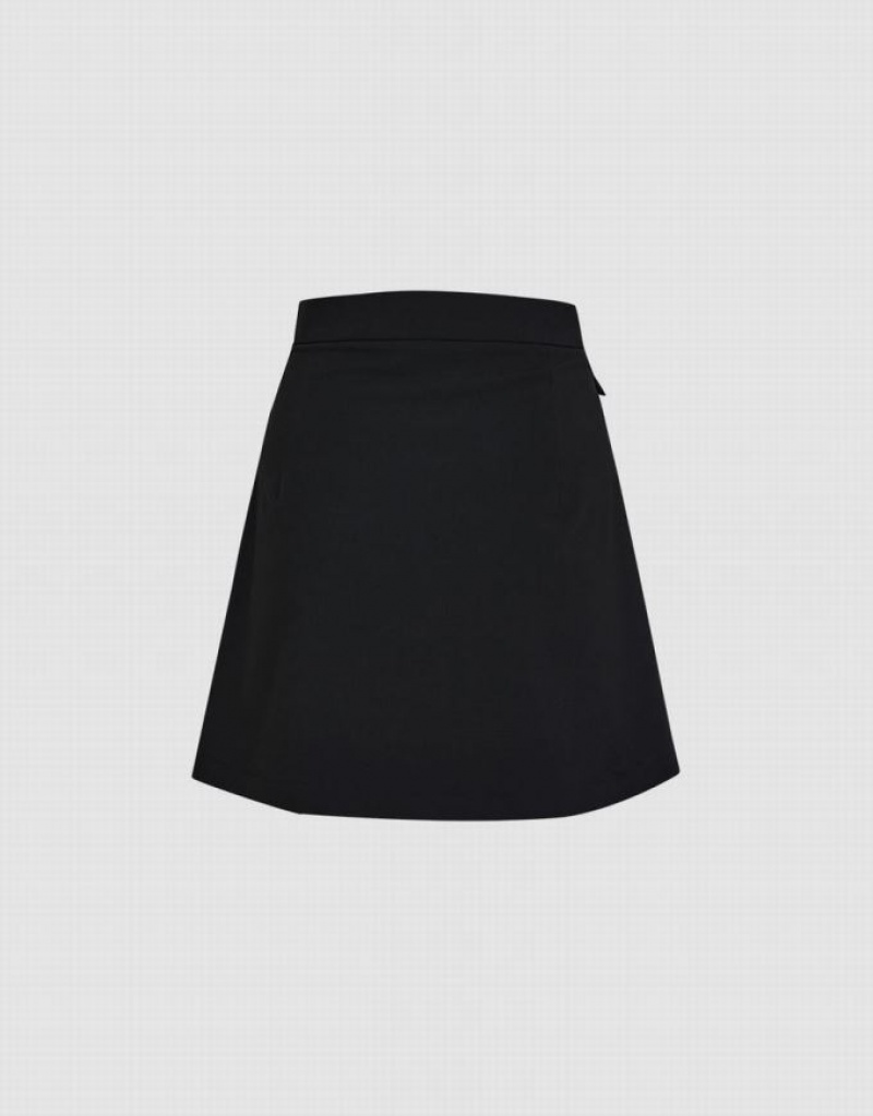 Urban Revivo Pleated A-Line Women's Skirts Black | LUBOJAX-27