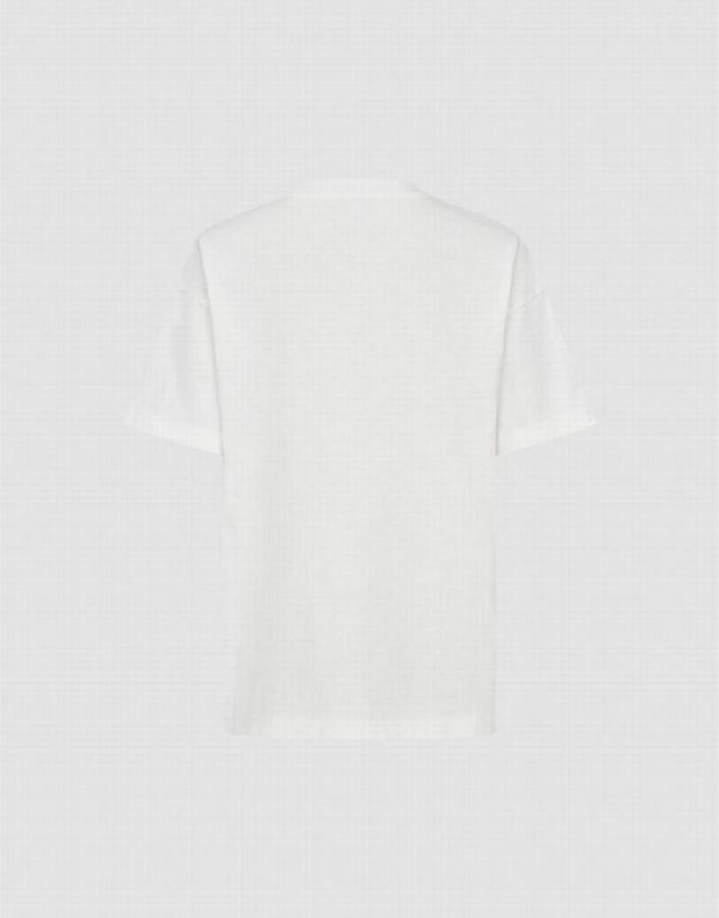 Urban Revivo Pocket Patched Crew Neck Men's T-Shirts White | UXPLJOA-50