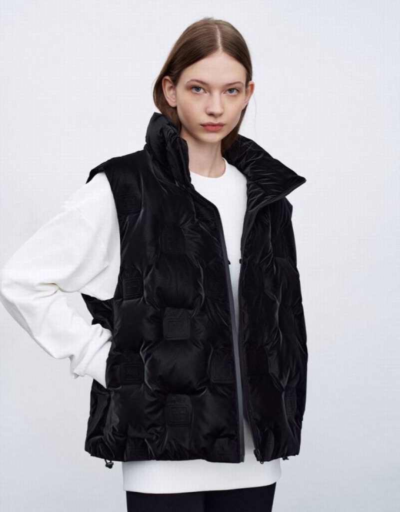 Urban Revivo Quilted Down Women's Down Jackets Black | TJLUFIG-90