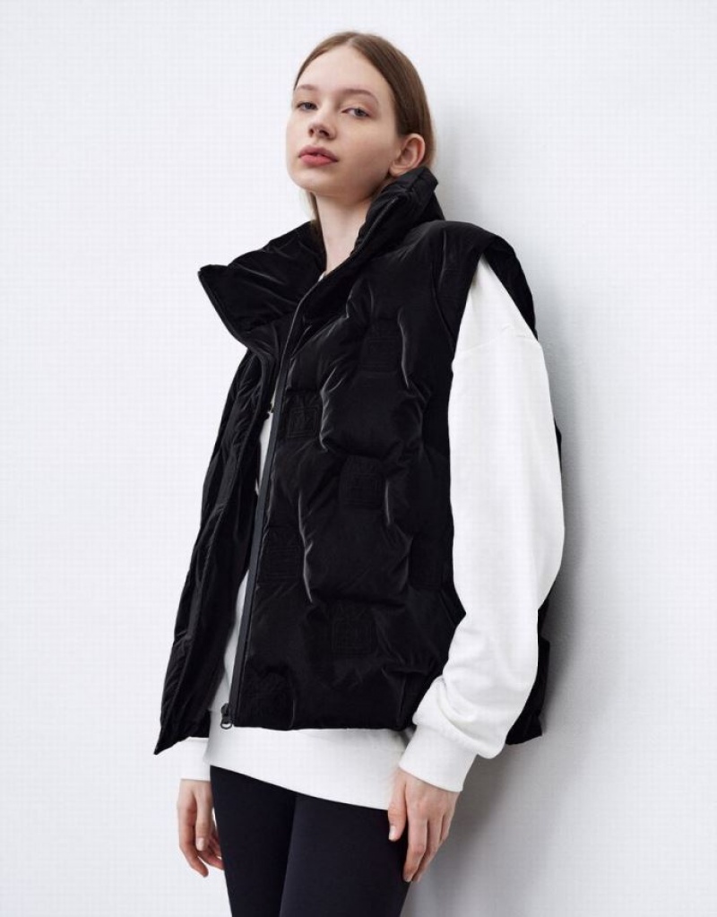 Urban Revivo Quilted Down Women's Down Jackets Black | TJLUFIG-90