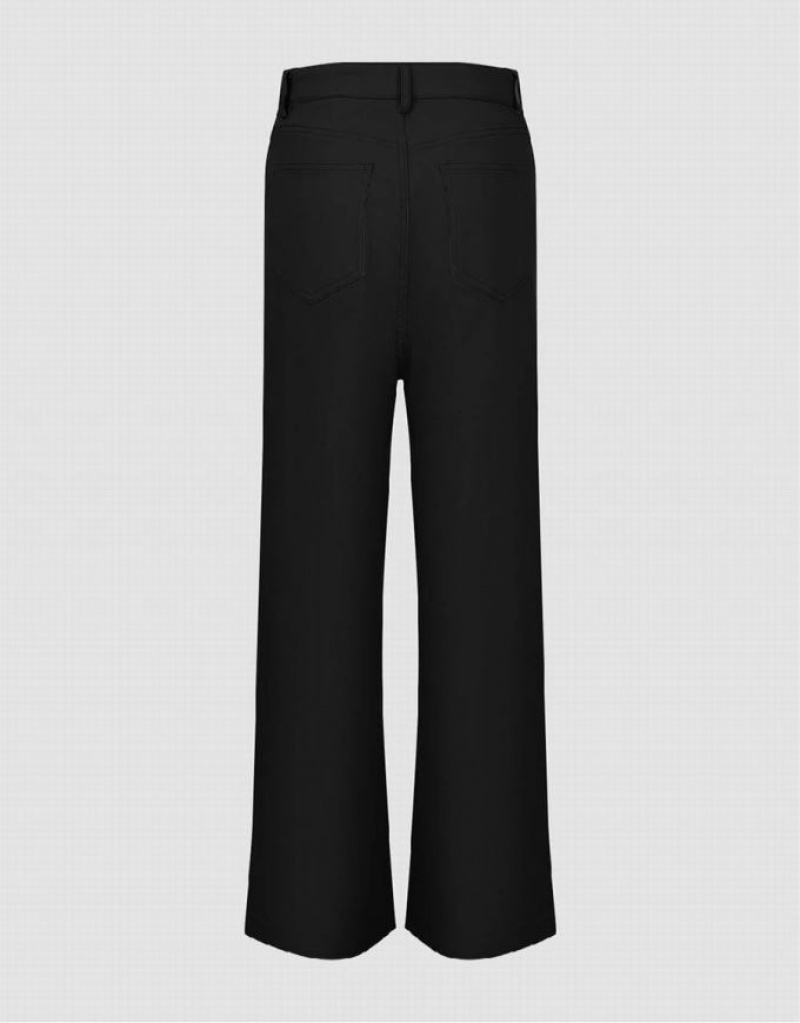 Urban Revivo Regular Flare Women's Pants Black | SALVFNI-07