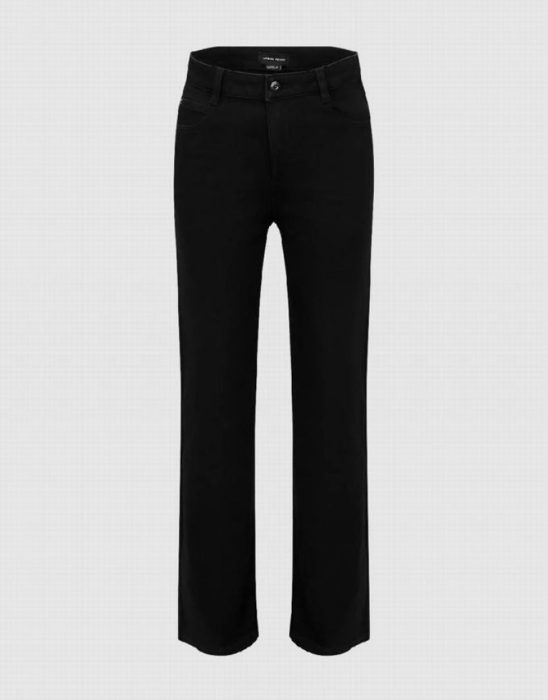 Urban Revivo Skinny Straight Women\'s Jeans Black | LYTMNEZ-89