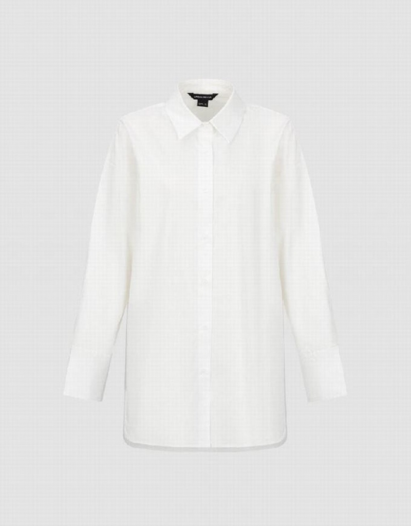 Urban Revivo Straight Loose Women's Shirts White | KPBMRDJ-21