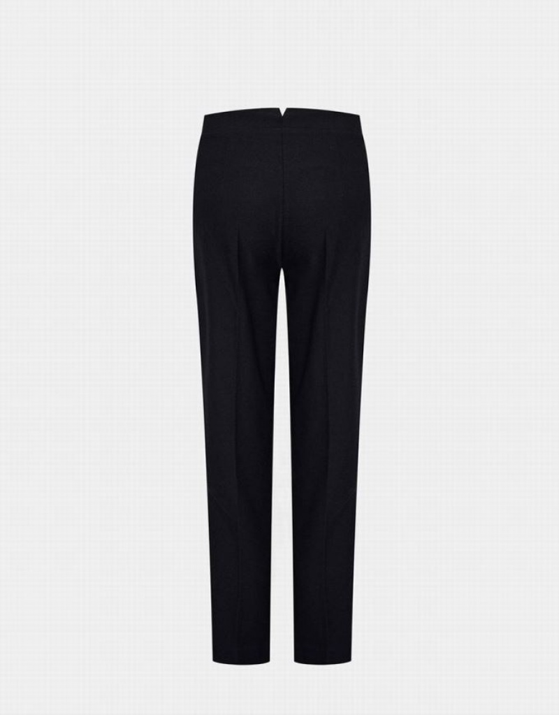 Urban Revivo Straight Tailored Women's Pants Black | EJZCVPD-95