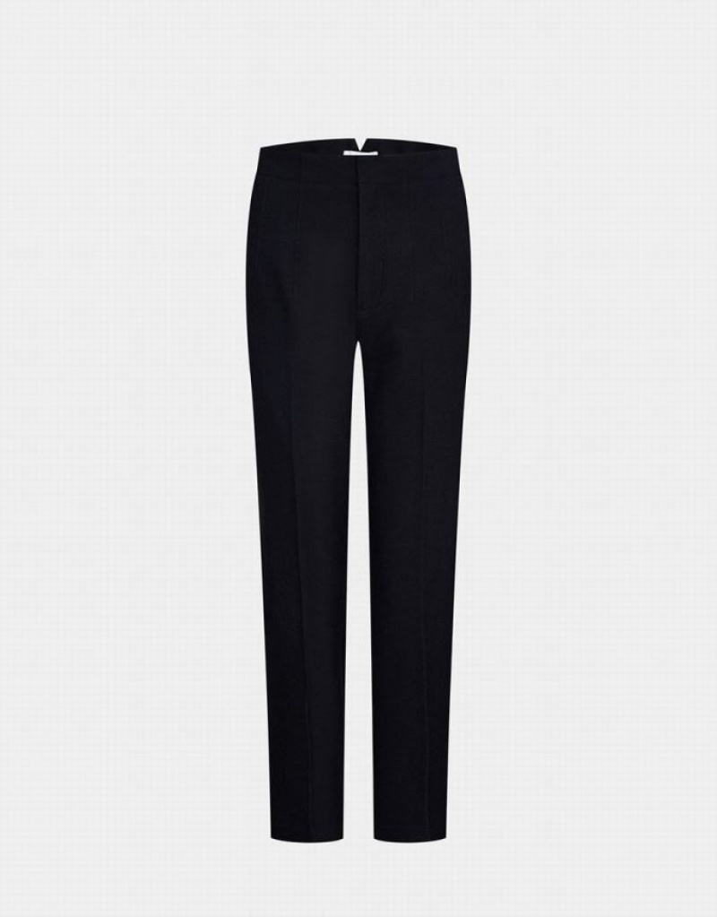 Urban Revivo Straight Tailored Women\'s Pants Black | EJZCVPD-95