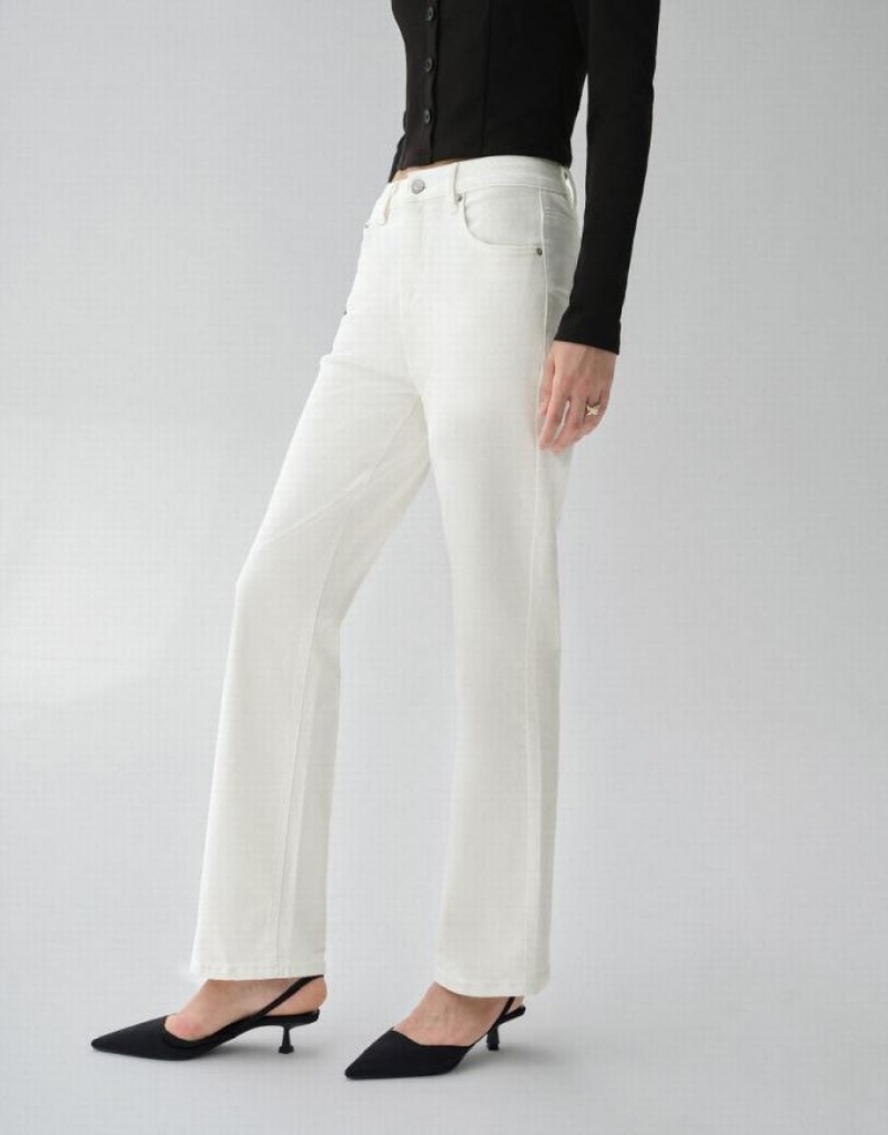 Urban Revivo Straight Women's Jeans White | ZJRPQSD-25