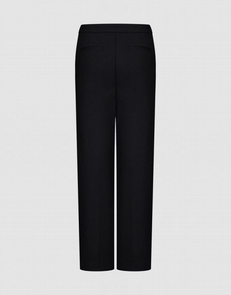 Urban Revivo Straight Women's Pants Black | BYGVDCL-82