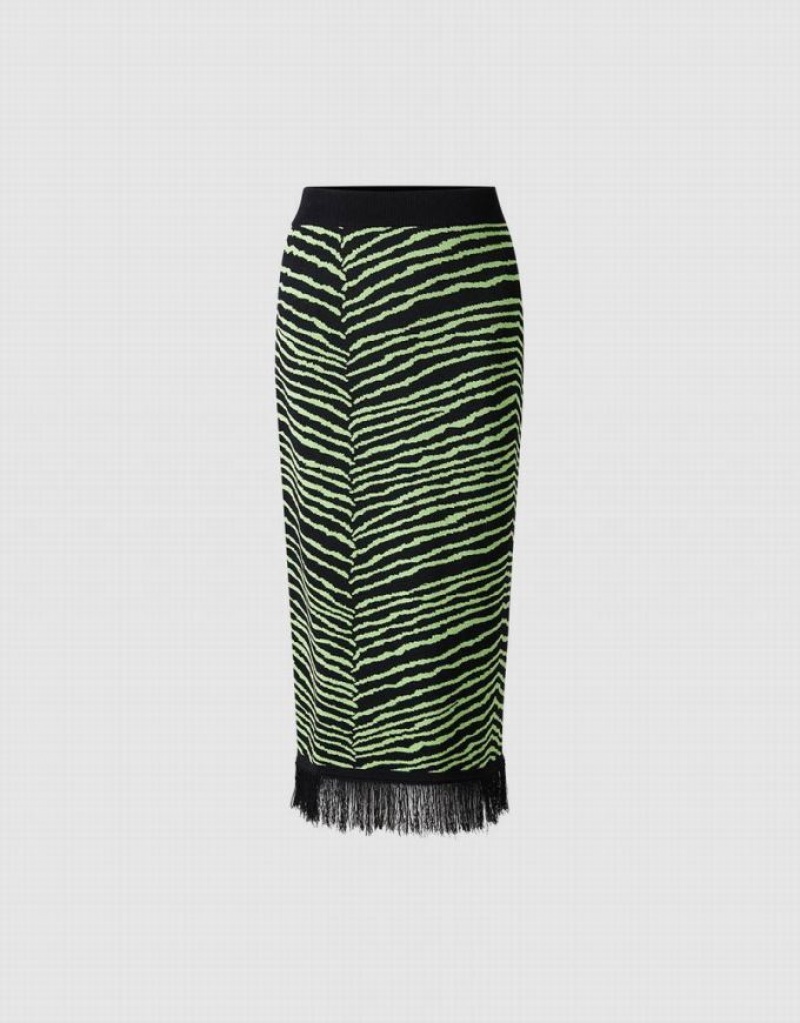 Urban Revivo Striped Knitted Women\'s Skirts Multicolor | MSAHKGC-04