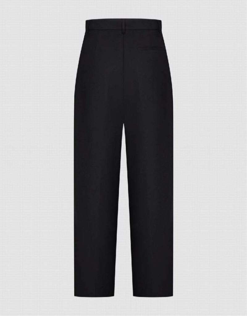 Urban Revivo Tailored Wide-Leg Women's Pants Black | GYOIJSM-09