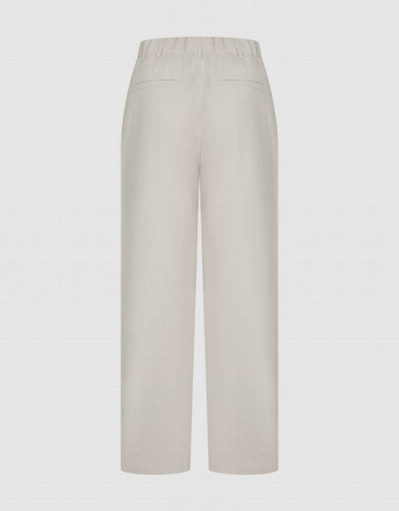 Urban Revivo Wide-Leg With Rope Women's Pants White | EKVIGWQ-68