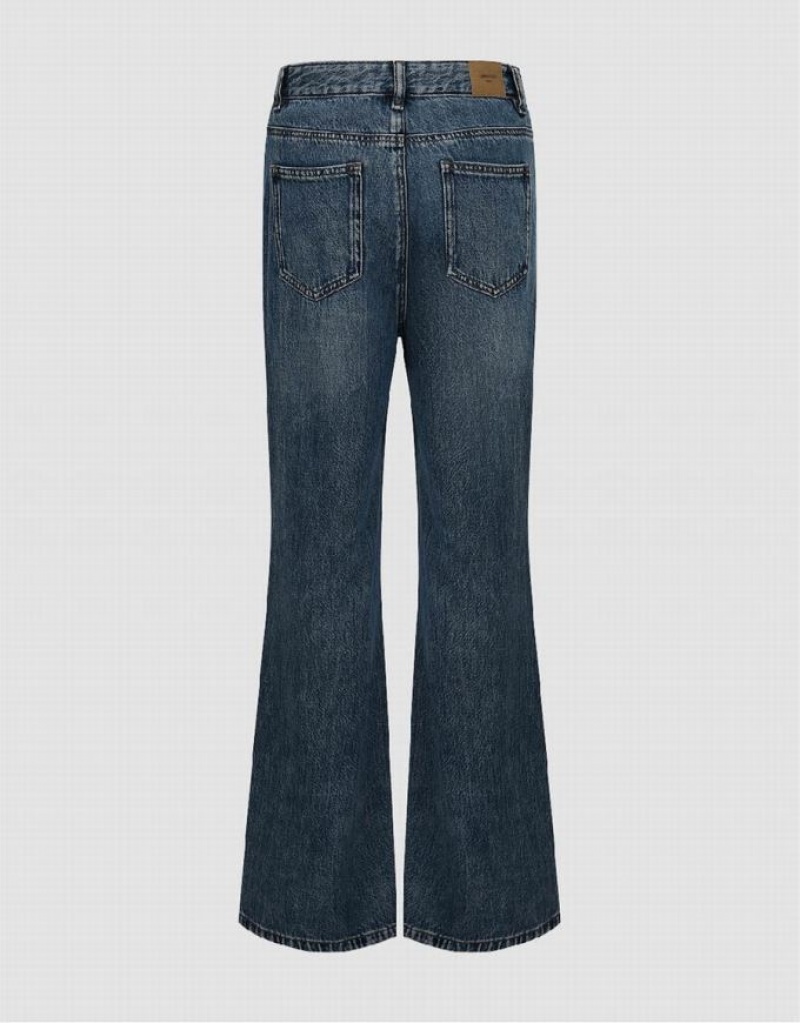 Urban Revivo Wide-Leg Women's Jeans Blue | CRKLTZA-29