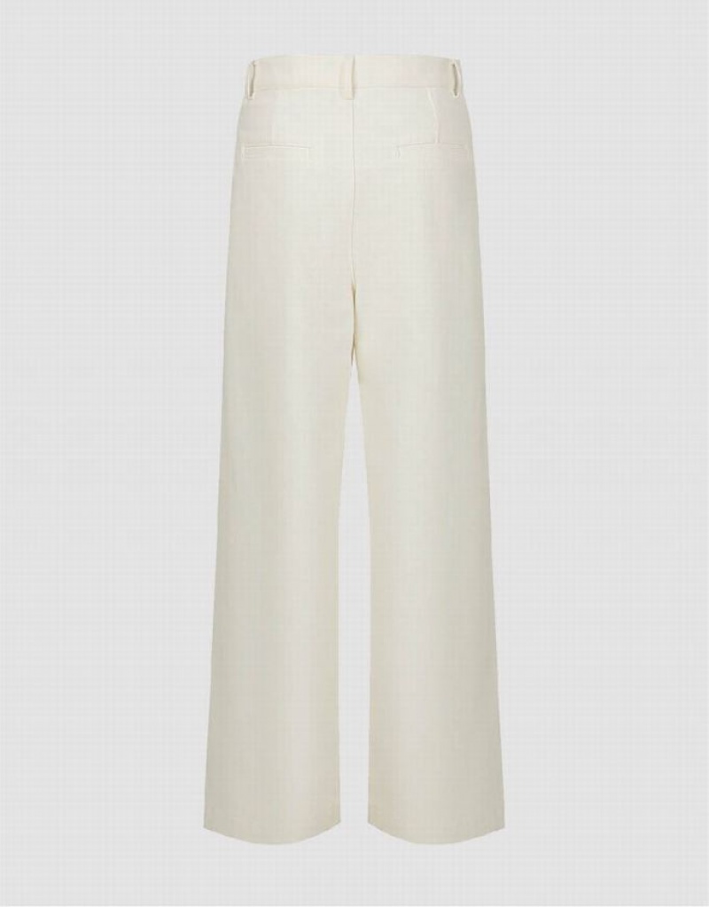 Urban Revivo Wide-Leg Women's Jeans White | NJQZDHF-27