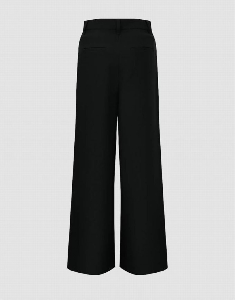 Urban Revivo Wide-Leg Women's Pants Black | FISDEVG-82