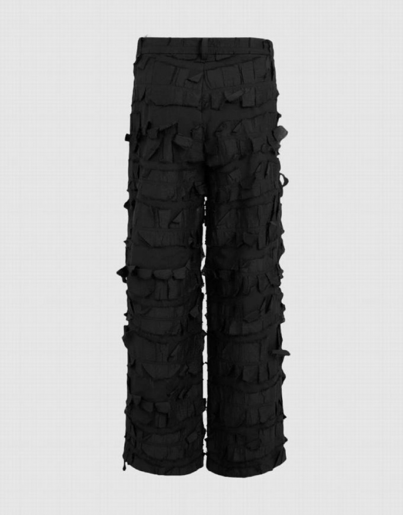 Urban Revivo Wide-Leg Women's Pants Black | LMJYVFG-24