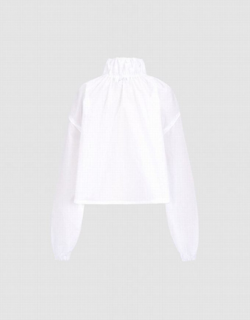 Urban Revivo Zip Up Cropped Women's Jacket White | RCZGSAJ-79