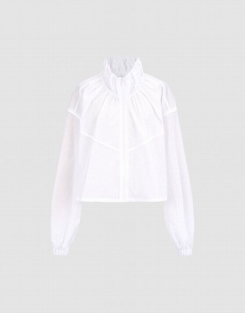 Urban Revivo Zip Up Cropped Women's Jacket White | RCZGSAJ-79